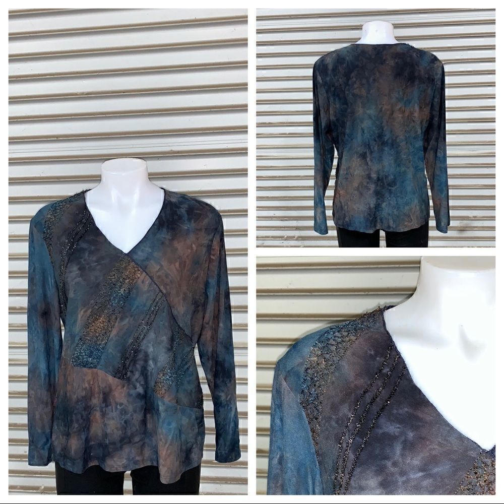 Lane Bryant top 14/16 multi colored